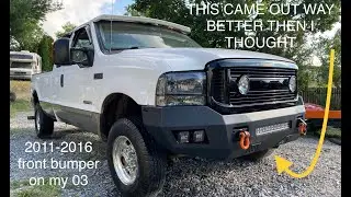 2011-2016 Rough Country bumper install on my 2003 F350! 2 EASY ways to make it work!