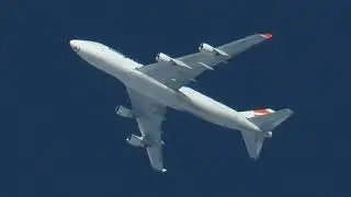 Boeing B747 Contrail spotting Super zoom