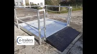 Galvanised Container Pallet Loading Platform With Ramp For Forklift Front Loader or Telehandler