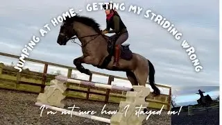 Show jumping - Blooper! Practicing at home