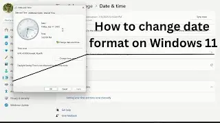 How to change the date format on Windows 11/10