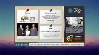 Bulletin Board Style Corporate Communications  (AdSlide Digital Signage)