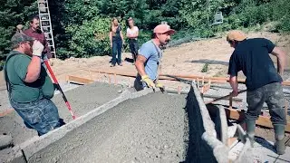POURING A CONCRETE SLAB