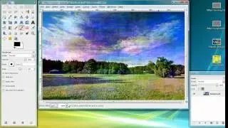 GIMP - How to create an Old Photo Effect in seconds (Hue and Scratchy)!