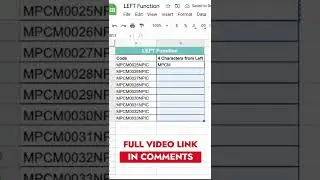 LEFT Function in Google Sheets | Extract text from Left in Google Sheets | 1 Minute Google Sheets