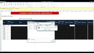 Excel: Extending a named range (name manager) for a dropdown list