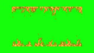 Fiery borders green screen background video