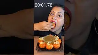 30 SECOND 8 SPICY 🔥PANIPURI EATING CHALLENGE #eatingchallenge #shorts #ytshorts