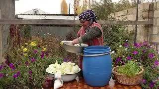 Pickling Vegetables for the Winter and Cooking Azerbaijani Khinkali