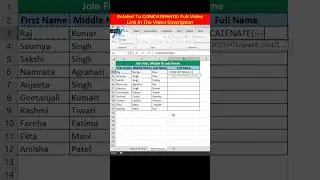 Join First Middle and Last name 😮 Combine Three Cell Values 