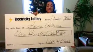 December Eelectricity Lottery Winner