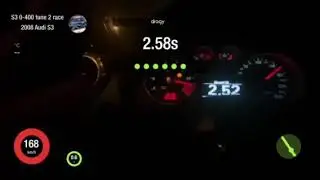 0-400 TUNE 2 RACE Audi TT 20vt 6466 in car