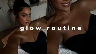 My CHEST & body GLOW routine! airbrushed, shiny, and gorgeous look