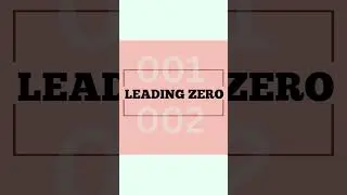 Start with zero (0) in excel  | No more missing zero . 