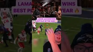 Lamar Jackson Wins Best Play Of The Year Award 🏈🏆 #nfl #nflnews #shorts