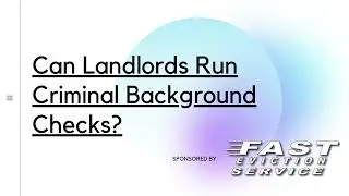 Can Landlords Run Criminal Background Checks?