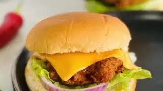 Chicken strip burger recipe | Best chicken strip finger burger | Easy chicken burger recipe