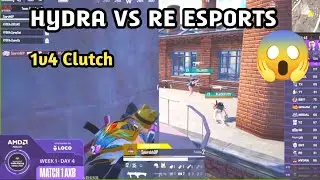 Hydra Vs RE eSports || Turnament 1v4 Clutch || BGMI Live 1v4 Clutch #bgmi #live #1vs4