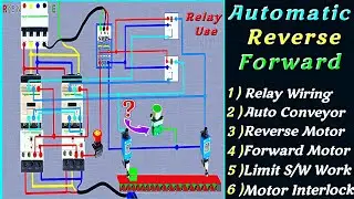 Automatic Reverse Forward Starter with Relay and Limit Switch @AllGyanElectrical