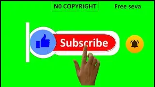 .subscribe button click no copyright.subscribe button animation.green screen.