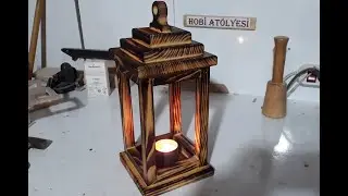 Ahşap Dekoratif Mumluk , tree cand 