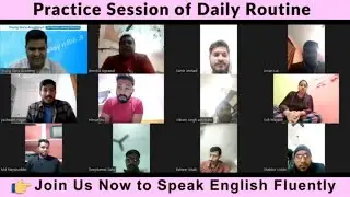 Practice Session of Daily Routine on Zoom App I Spoken English Group Batch / Afsar Sir