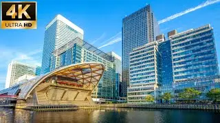 LONDON, Canary Wharf Sights 2021, 4K