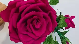 How to make crepe paper roses step by step