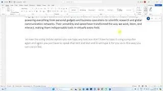 speech to text option in microsoft word document | dictate