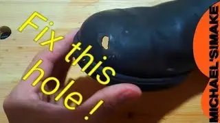 How To Repair A Hole In Boots/ Leather Shoes for $2 | AT HOME