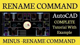 AutoCAD Tutorial | RENAME COMMAND | -RENAME COMMAND | MINUS RENAME COMMAND | Format Menu Command