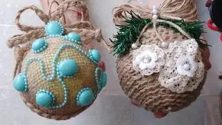 2 DIY Christmas ball ideas from scratch. DIY / needlework