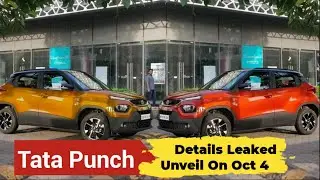 Tata Punch Price Revealed - Tata Punch Variants & Colour Details Leaked