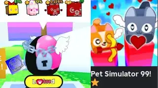 I GOT *INSANE* PETS IN THE *VALENTINES* PET SIMULATOR 99 UPDATE!