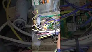 24v short blowing fuse in the control board. ( bad condenser wire)