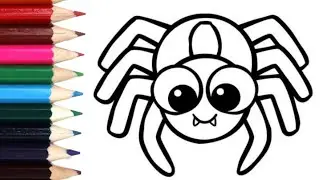 how to draw a spider #easydrawing #stepbystep #spider #youtube #viral