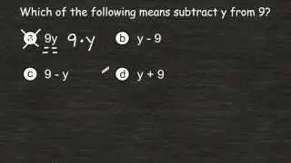 Changing A Verbal Expression To An Algebraic Expression