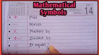 Mathematical Symbols #mathematics #mathematicalsymbols