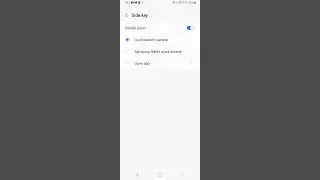 Enable Side Button Key in Sumsung Camera shortcut in Sumsung 