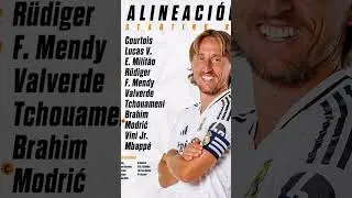 Alineación real madrid #realmadridclubdefutbol