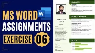 Resume or CV | ms word assignments | exercise 6