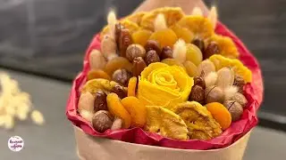 A quick DIY DRIED FRUIT GIFT! A DRIED FRUIT BOUQUET!