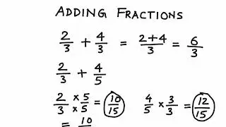 Adding like and unlike fractions using lcm method