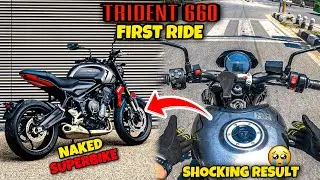 Finally TRIDENT 660 ki First Ride le hi li 😍 Shocking Results 😢 | BEST NAKED SUPERBIKE IN 600 CC