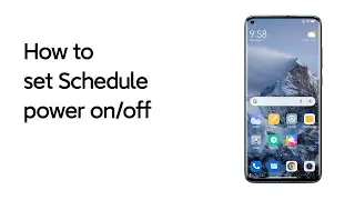 How to set Schedule power on/off