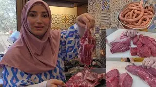 طريقة تنظيف اللحمة 🥩 من العروق و الأعصاب ، برغر، نقانق، كبة 🌰