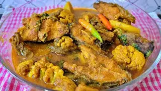 ফুলকপি দিয়ে রূপচাঁদা মাছের কারি | rupchanda fish curry | rupchanda fish | rupchanda fish recipes
