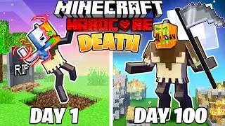 I Survived 100 DAYS as DEATH in HARDCORE Minecraft!
