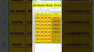 Formula Show Trick 
