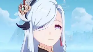SHENHE FLIRTS WITH AETHER GENSHIN IMPACT CUTSCENE